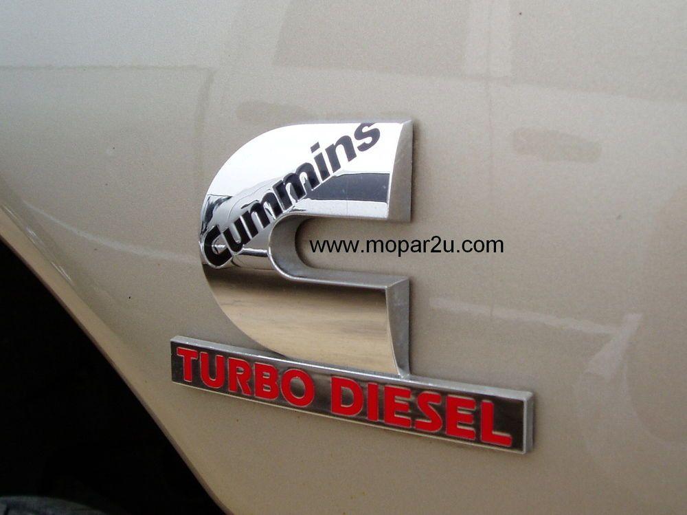Dodge Cummins Logo - Cummins Turbo Diesel Emblem / Nameplate / Badge - Dodge Ram OEM | eBay