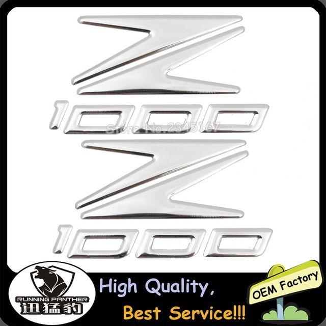 Kawasaki Z Logo - Z1000 3D Chrome Logo Motorcycle Vinly Z Shape Stickers Decals For ...
