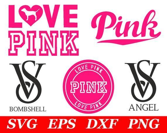 Love Pink Logo - Love Pink SVG File Cricut Silhouette Iron On VS Dog Clipart | Etsy