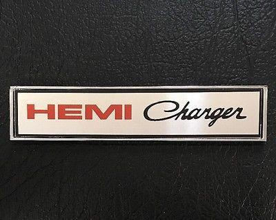 Custom Hemi Logo - HEMI CHARGER CONSOLE BADGE METAL CAR CUSTOM INTERIOR VALIANT