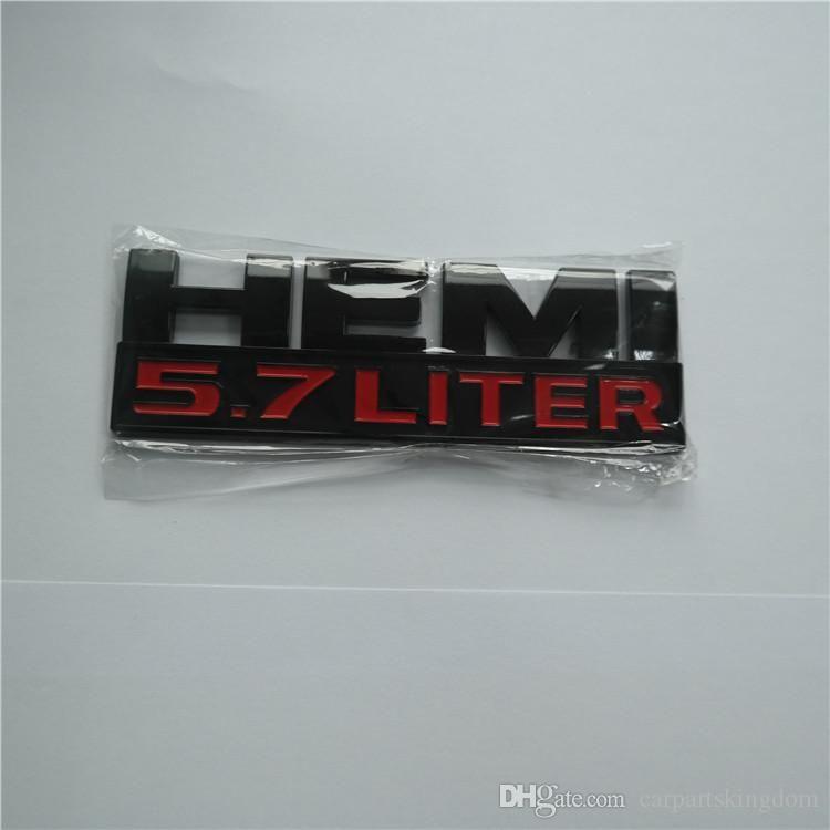Custom Hemi Logo - 2019 Custom 3D ABS HEMI 5.7 LITER Car Logo Auto Emblems Fender BLACK ...
