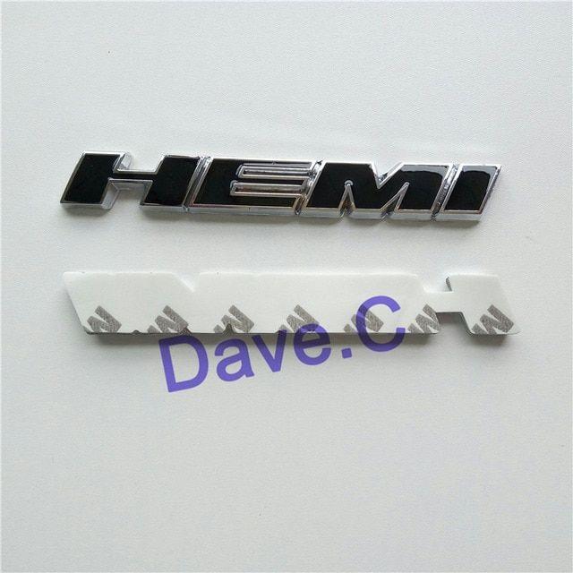 Custom Hemi Logo - 2 Piece/lot Car Hemi Black Emblem ABS Custom Chrome 3D Letter ...