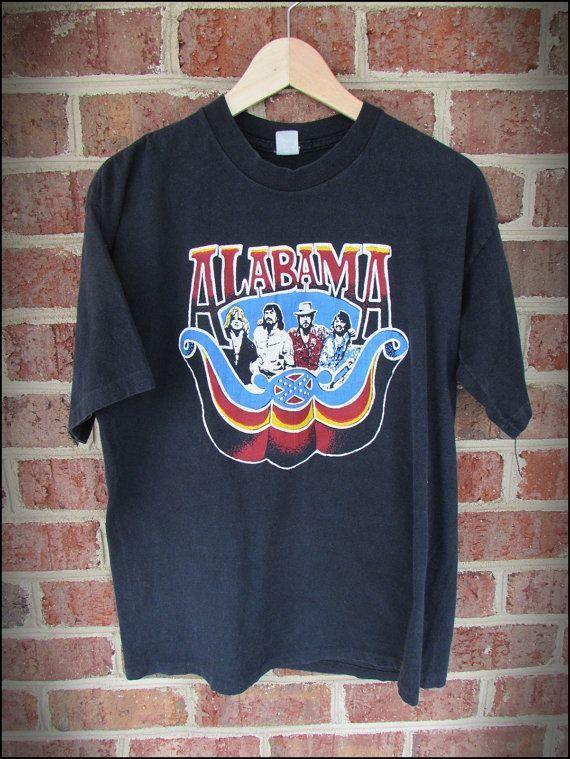 Alabama Band Logo - Vintage 80's Alabama Band Logo Shirt Size by CharchaicVintage ...