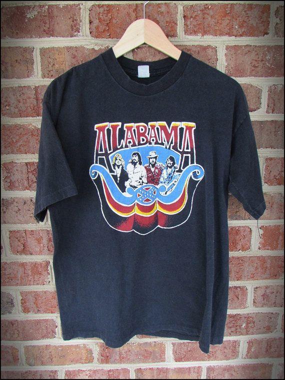 Alabama Band Logo - Vintage 80's Alabama Band Logo Shirt Size