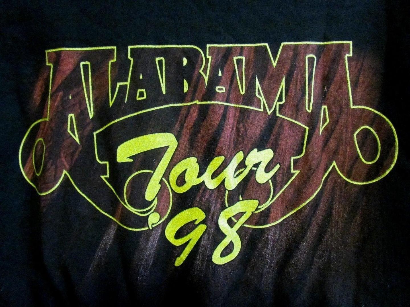 Alabama Band Logo - vintage Alabama Country Music Band 1998 logo photo Tour black LARGE ...