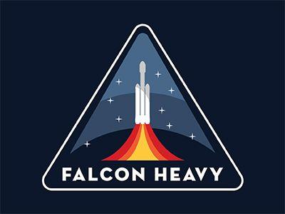 Falcon Heavy Logo - Falcon Heavy Badge