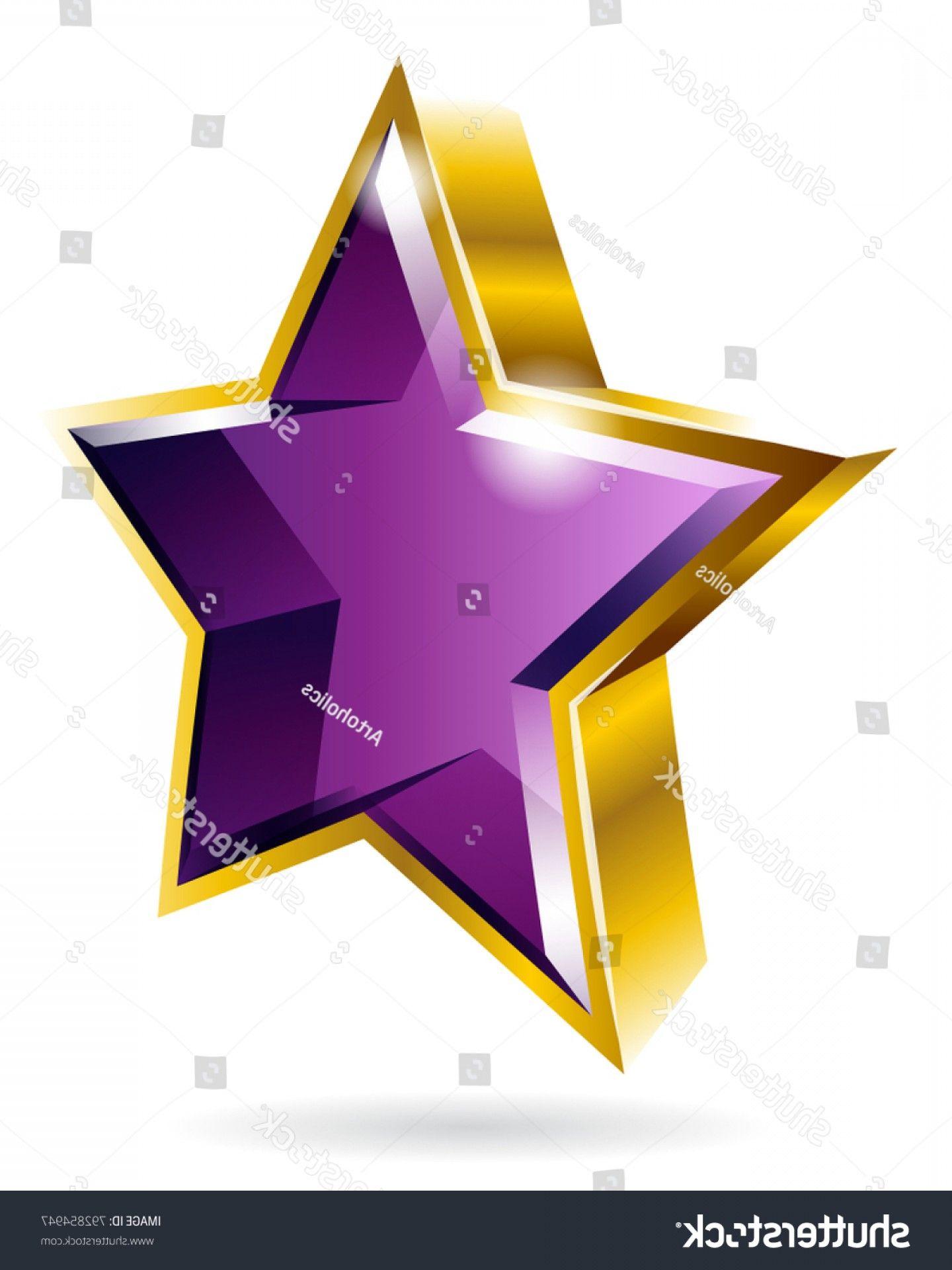 Purple and Gold Star Logo - Gold Violet Star Symbol Graphic Isolated | SOIDERGI