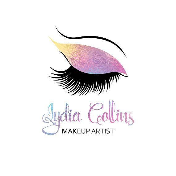 Makeup Artist Logo - Lashes brows logo, lash logo design, makeup artist logo, unicorn ...