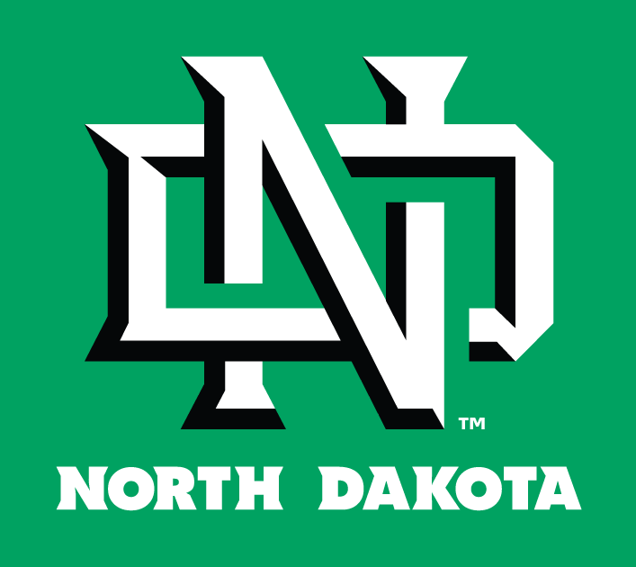 Dakota Logo - North Dakota Fighting Hawks Primary Dark Logo Division I N R