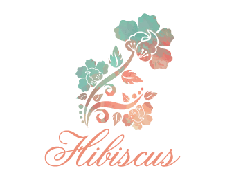 Hibiscus Flower Logo - Hibiscus flower with pastel texture Designed by dalia | BrandCrowd