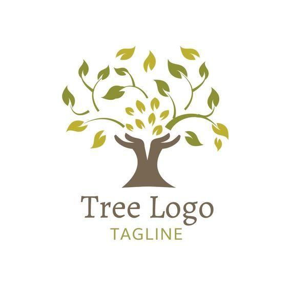 Hand Logo - Tree Logo Tree & Hand Logo Wellness Logo Growth Logo Money
