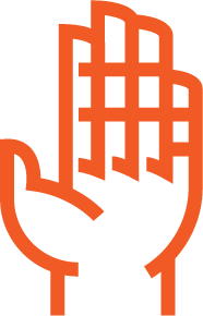 Orange Hand Logo - Hand Logo Download - Bootstrap Logos
