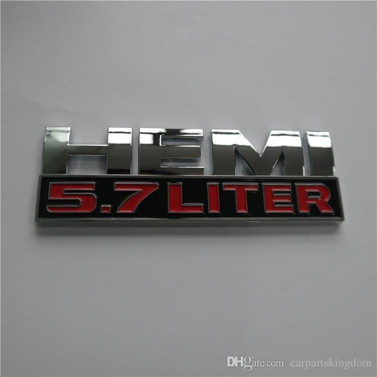 Custom Hemi Logo - Custom 3D ABS HEMI 5.7 LITER Car Logo Auto Emblems Fender BLACK