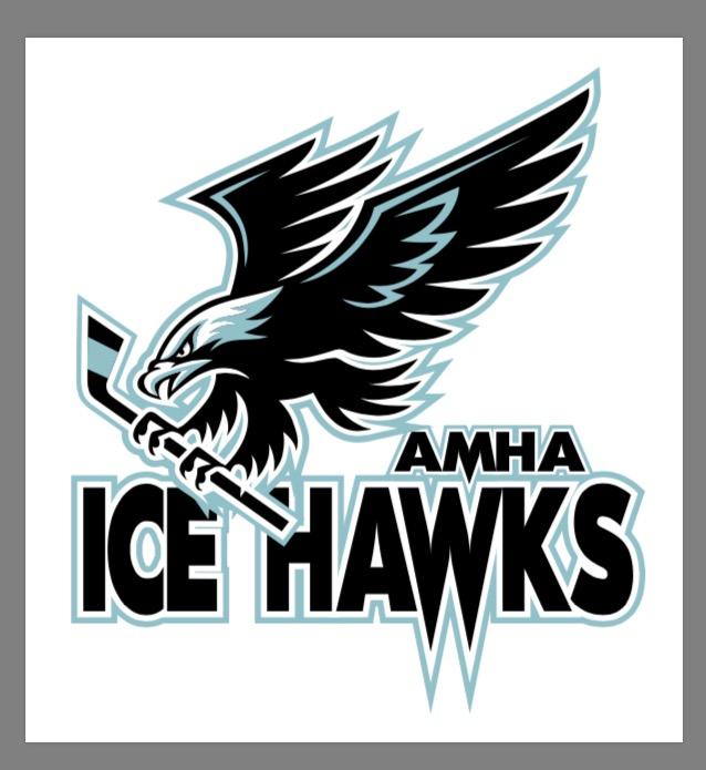 Blue Hawk Hockey Logo - Atom City Blue 5 Ice Hawks Minor Hockey Association