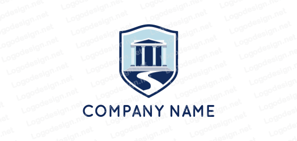 Courthouse Logo - shield with courthouse | Logo Template by LogoDesign.net