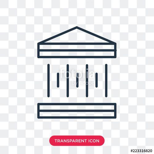 Courthouse Logo - Courthouse vector icon isolated on transparent background