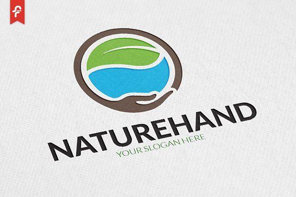 Hand Logo - Nature Hand Logo Logo Templates Creative Market