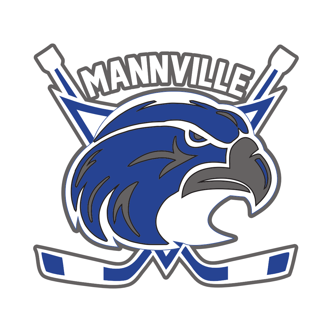 Blue Hawk Hockey Logo - Mannville Minor Hockey Association : Website by RAMP InterActive