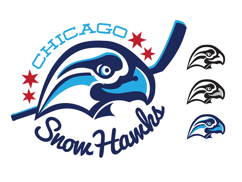 Blue Hawk Hockey Logo - Chicago Snow Hawks Women's Hockey Logo by Marek Szeszycki | Dribbble ...