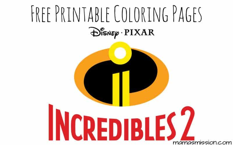 2 Disney Pixar Incredibles Logo - Disney Pixar Incredibles 2 Coloring Pages - Free Printables!