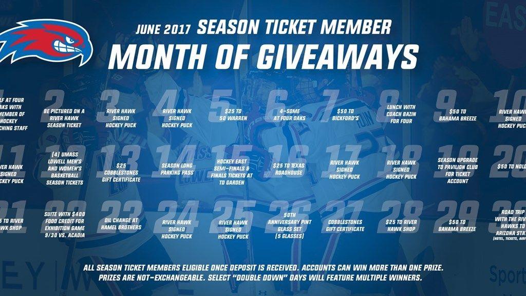 Blue Hawk Hockey Logo - River Hawks Hockey Season Ticket Month of Prizes set for June