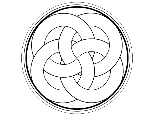 Four Circles Logo - Knotted Circles Four