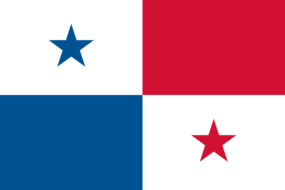Box in White Red Triangle Logo - Flag of Panama