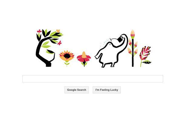 Spring Google Logo - Google Doodle celebrates the spring equinox