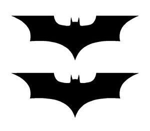 Dark Knight Bat Logo - 2 Batman Dark Knight Symbol Vinyl Decals Car Window Laptop Stickers ...