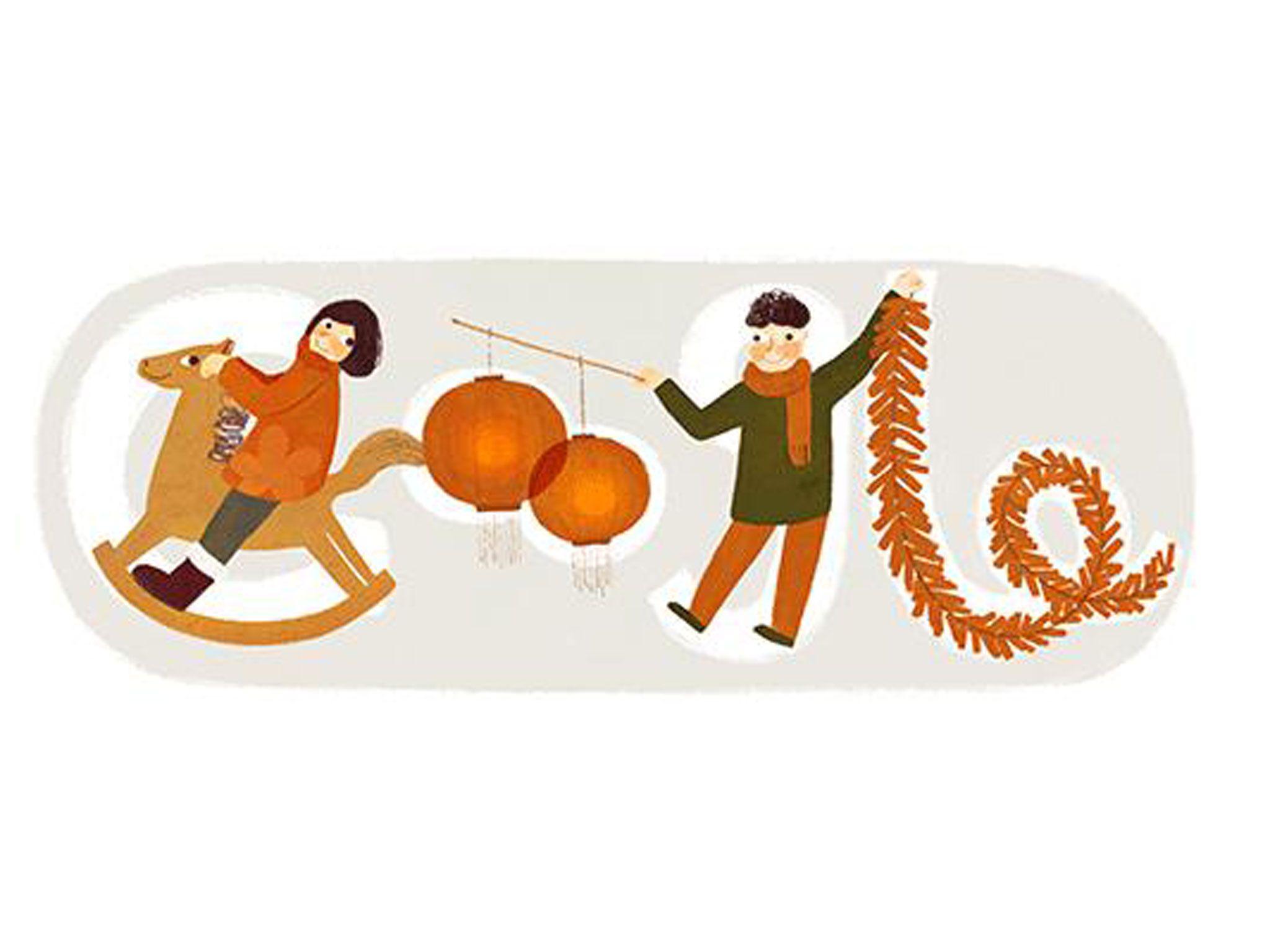 Spring Google Logo - Chinese New Year 2014: Year of the Horse celebrated with Google