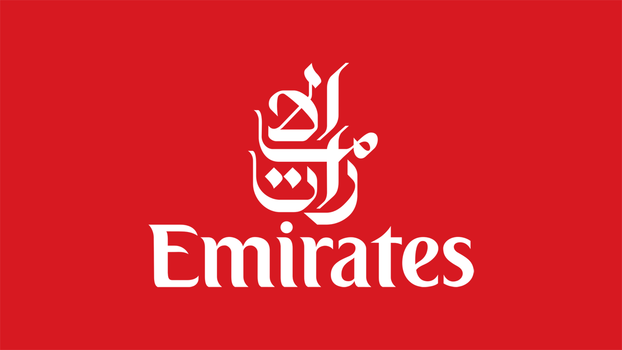White and Red Airline Logo - Emirates logo | Dwglogo