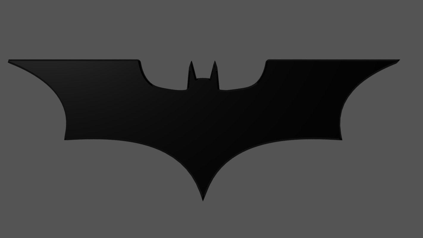 Dark Knight Bat Logo - 3d obj dark knight logo