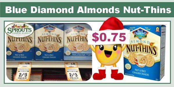 Blue Diamond Nut Thins Logo - HOT** Blue Diamond Almonds Nut Thins Coupon Deal $0.75 At