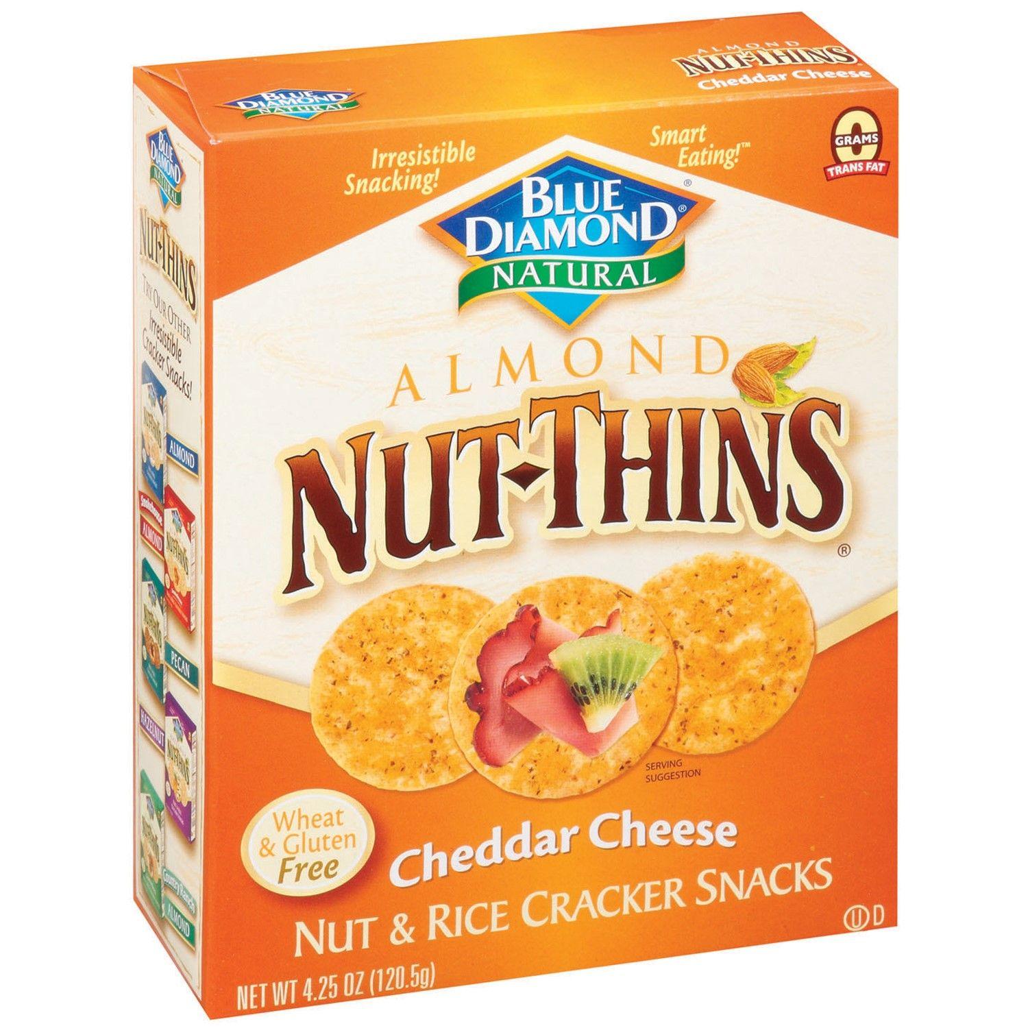 Blue Diamond Nut Thins Logo - Blue Diamond Nut Thins Gluten Free Hint Of Sea Salt Cracker Crisps