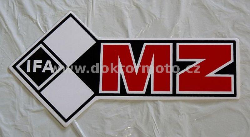 Box in White Red Triangle Logo - Box Sticker MZ IFA / white / red