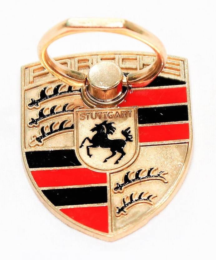 Stuttgart Car Logo - Indian Petals Car Logo Metal Mobile Holder Stand Ring Mobile Holder ...