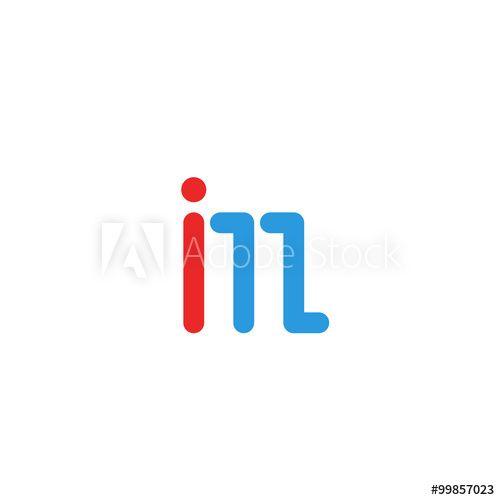 I M Red Logo - Logo IM letter together, mockup international media emblem, blue and ...