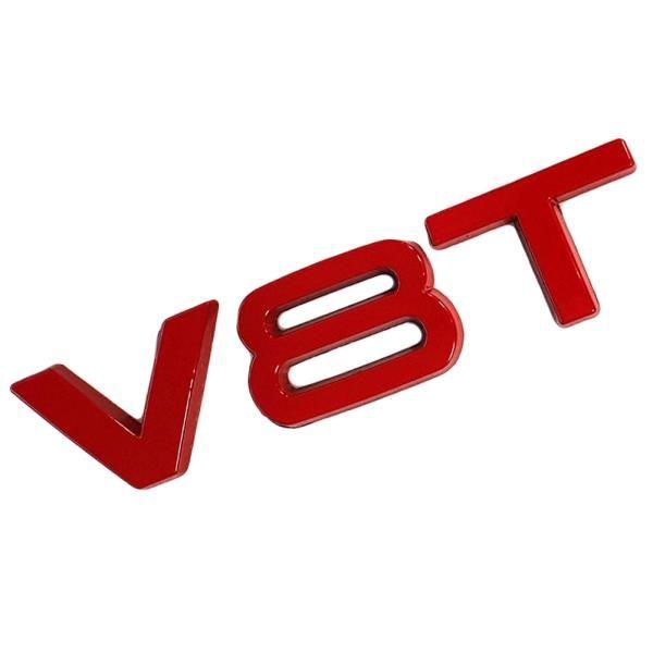 I M Red Logo - RED Audi V8T S6 S7 S8 Wing Badge Glossy Rear Logo Boot Emblem ...