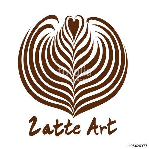 Latte Logo - Rosetta Latte Art Coffee Logo Icon