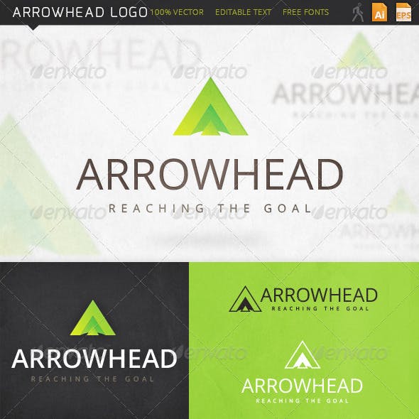 Green Arrowhead Logo - Arrowhead Logo Templates from GraphicRiver