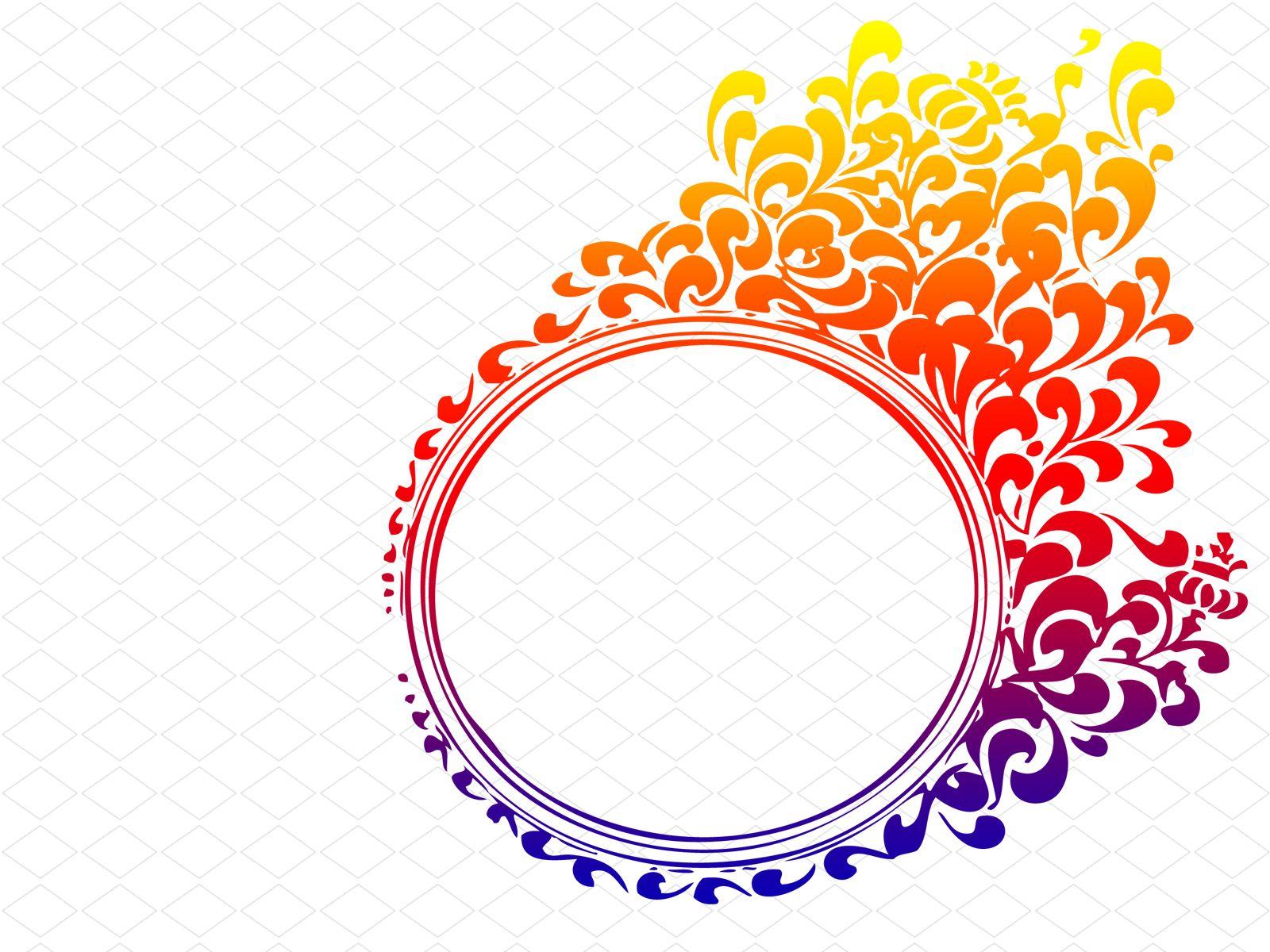 Flame and Blue Circle Logo - Blue Circle Flame Border Backgrounds | Border & Frames Templates ...