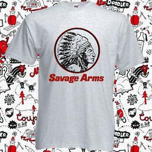Savage Firearms Logo - New Savage Arms Firearms Gun Logo Men's Grey T Shirt Size S To 3XL