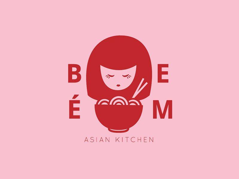 Red Asian Logo - Bé Em Asian Kitchen Logo by Rose van der Ende | Dribbble | Dribbble