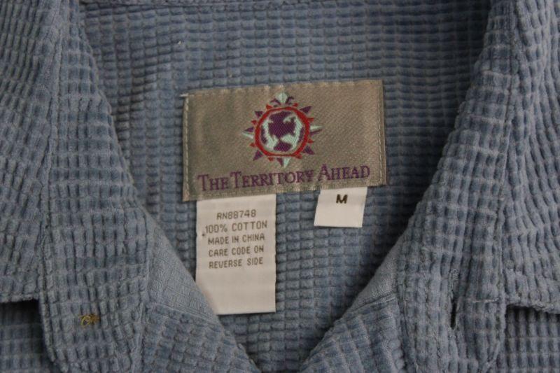 The Territory Ahead Logo - Territory Ahead Bluish Thick Cord Cotton Outdoor Shirt Medium M 16 x ...