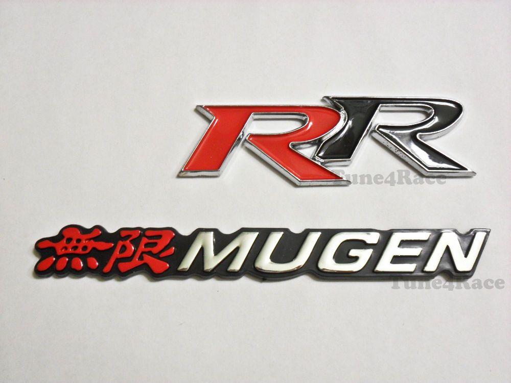 Red RR Logo - For Honda Mugen RR emblem Red logo badge Sticker Civic Accord SI SIR