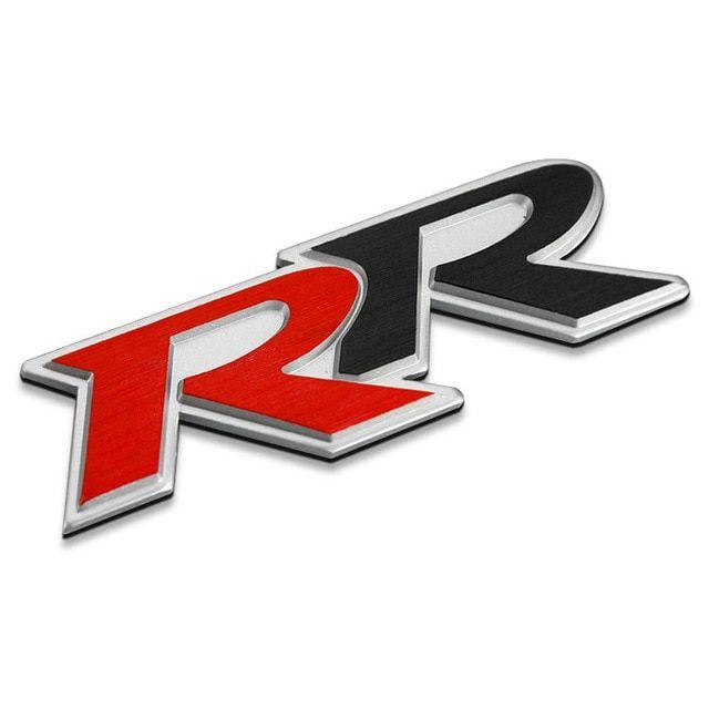 Red RR Logo - Black Red Double R RR Thick Aluminum Alloy Zinc Alloy Car Styling ...