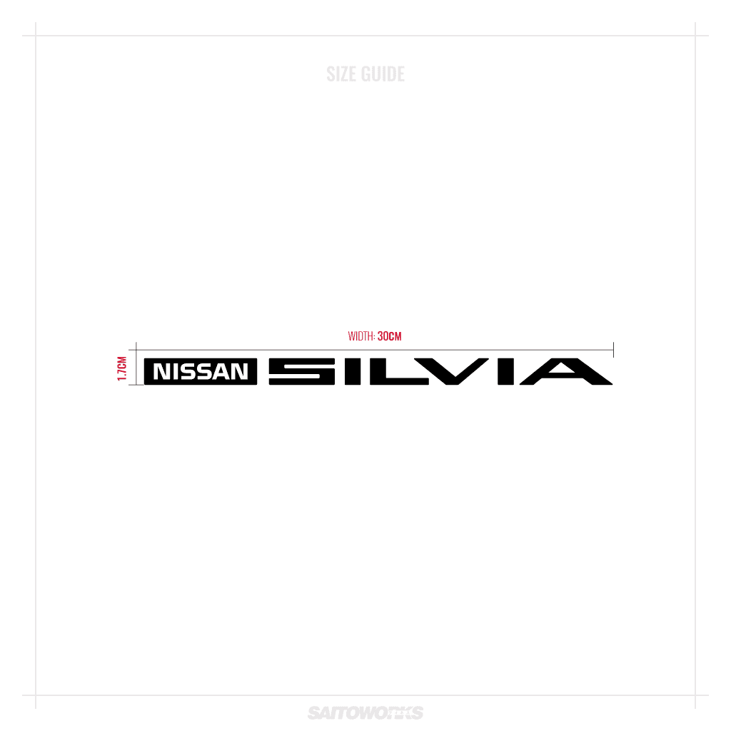 Silvia Logo - Nissan Silvia Emblem Logo 'Type 3' JDM Vinyl Sticker - SaitoWorks
