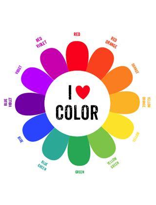 Color Wheel Flower Logo - Printable Color Wheel - Mr Printables