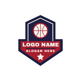 Red White Blue USA Basketball Logo - Free Basketball Logo Designs | DesignEvo Logo Maker