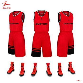 Red Basketball Logo - Helaong Wholesale Basketball Jersey Uniform Design Red And Logo ...